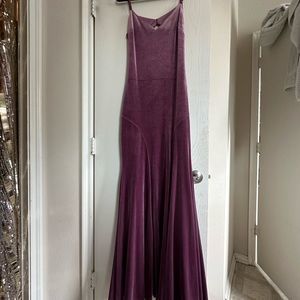 Lulus Velvet plum dress